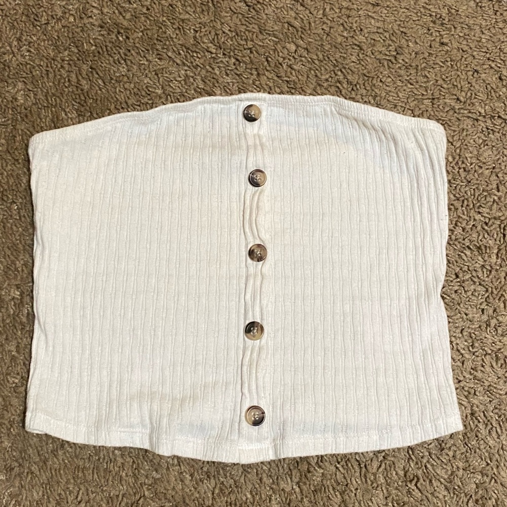 White button tube top